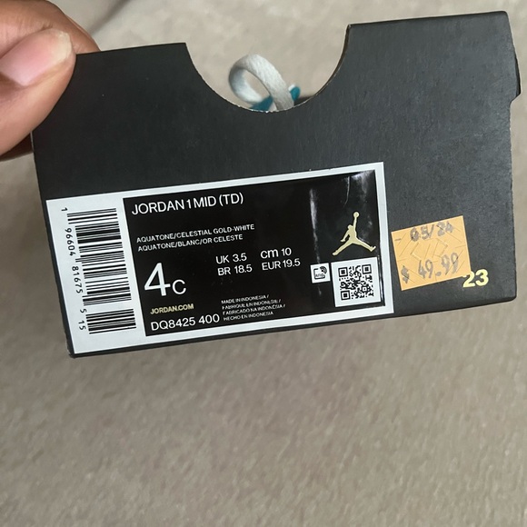 Jordan 1 Mid Toddler 4C - Picture 2 of 4